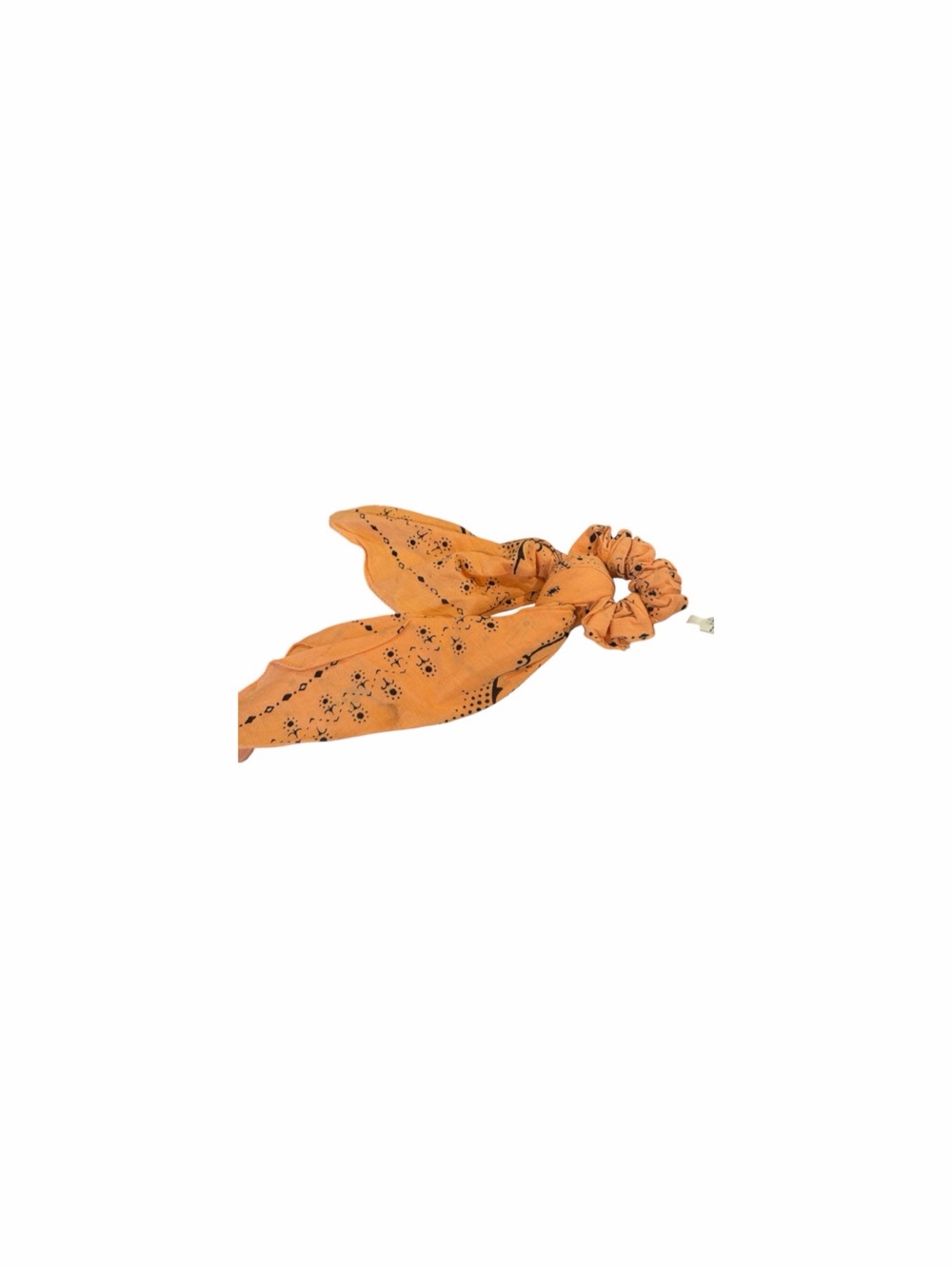 Urban Outfitters Orange Bandana-Print Bow Scrunchie